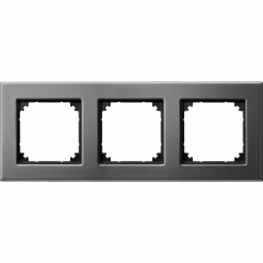 System M - M Elegance - Plaque de finition - 3 postes - graphite