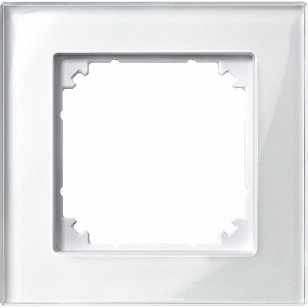 System M - M Elegance - Plaque de finition - 1 poste - verre blanc