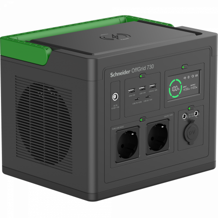 Schneider OffGrid 730, Station Electrique Portable, 230V, 738Wh Lithium-ion, LCD