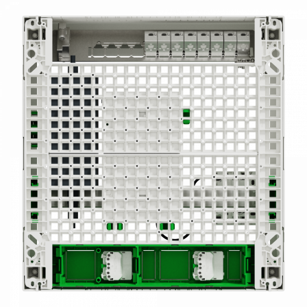 Resi9 Coffret VDI 18M2R - Switch  9ports PoE - 2 prises - grade 3TV 8xRJ45 cat6a