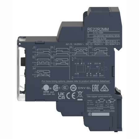 Harmony Time RE22 - Multifonctions - 2OF - 24Vcc/24…240Vca