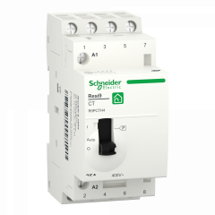 Resi9 - contacteur heures creuses - 4NO - 25A - commande manuelle