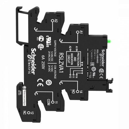Harmony Relay RSL - relais PCB embrochable monté sur embase - 1OF - 6A - 10VACDC