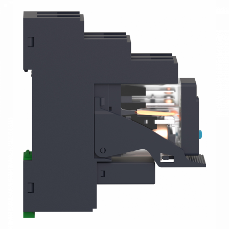 Harmony  RXG - relais embroc monté sur embase - test + DEL - 1OF 10A - 24VDC