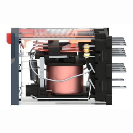Harmony Relay RXM - relais miniature - embrochab - test+DEL - 4OF - 6A - 230VAC