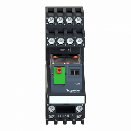 Harmony Relay RXM - relais sur embase cont mixtes - 2OF - 12A - test+DEL - 230V