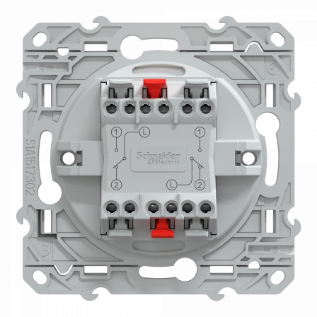 Ovalis - Lot de 108 double va et vient S320214 - 10AX - Blanc - ss emballage uni