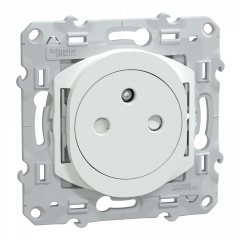 Ovalis - prise de courant 2P+T 16A affleurante - bornes automatiques - Blanc