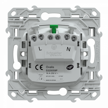 Ovalis - Lot de 108 2P+T à puits S320059 - 16A - Blanc - sans emballage unitaire