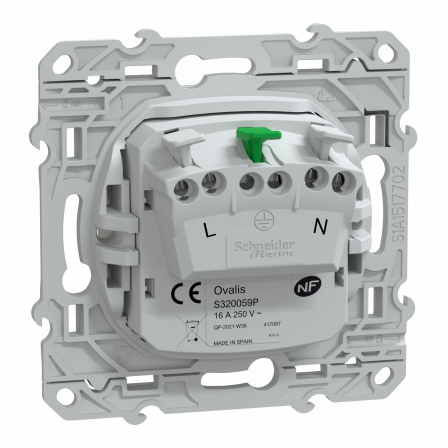 Ovalis - Lot de 108 2P+T à puits S320059 - 16A - Blanc - sans emballage unitaire