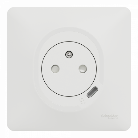 Ovalis - combi 2P+T 16A affleurante+chargeur USB-C 10,5W - connex. auto - Blanc