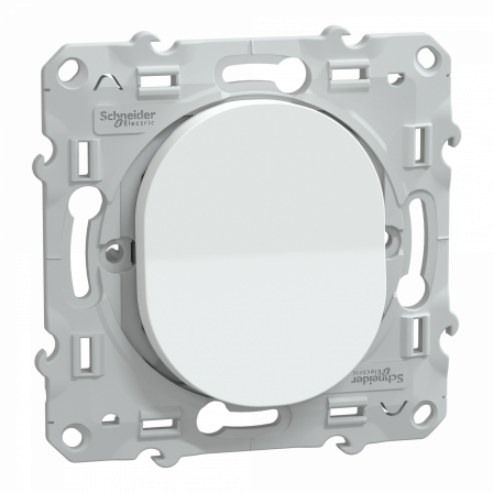 Ovalis - interrupteur va et vient - 10AX - Blanc