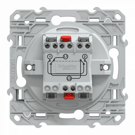 Ovalis - interrupteur permutateur - 10AX - Blanc