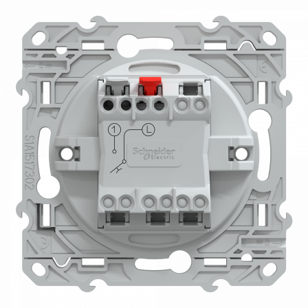 Ovalis - bouton poussoir à fermeture - 10A Blanc