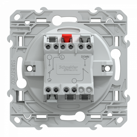 Ovalis - interrupteur 2 boutons pour volet roulant- 6AX -Blanc