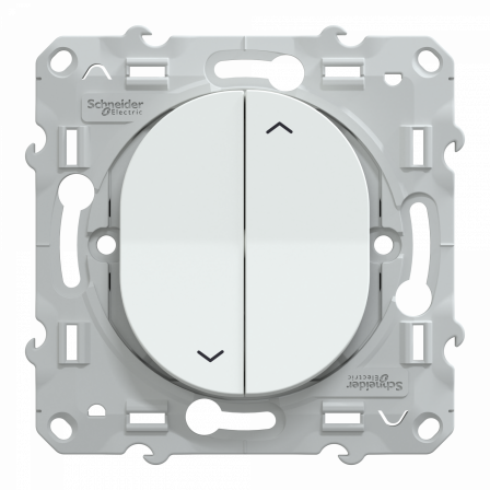 Ovalis - interrupteur 2 boutons pour volet roulant- 6AX -Blanc