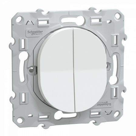 Ovalis - Lot de 108 double va et vient S320214 - 10AX - Blanc - ss emballage uni