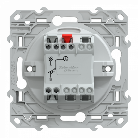 Ovalis - poussoir VMC - sans arrêt - Blanc