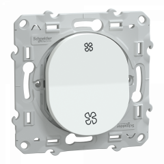 Ovalis - poussoir VMC - sans arrêt - Blanc