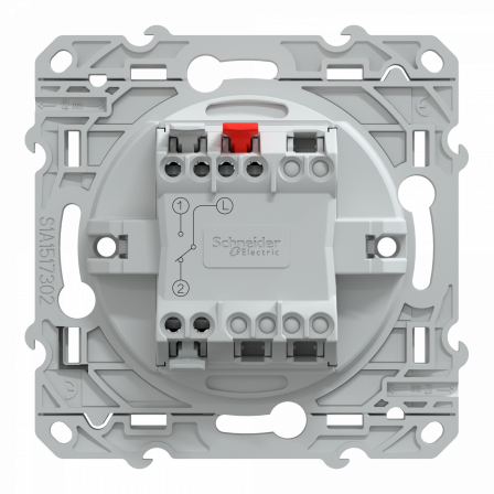 Ovalis - interrupteur va et vient - 10AX - lumineux ou témoin - Blanc