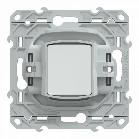 Ovalis - prise TV simple - Blanc