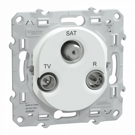 Ovalis - prise TV-R-SAT - Blanc
