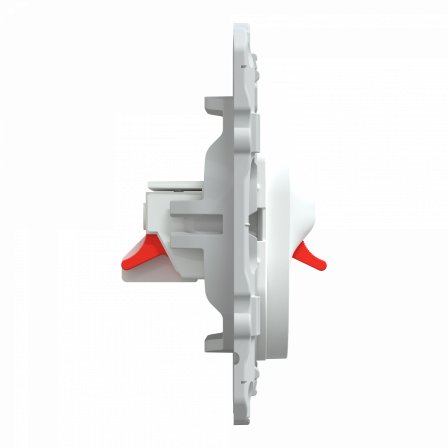 Ovalis - Prise haut parleur - 2 sorties - Blanc