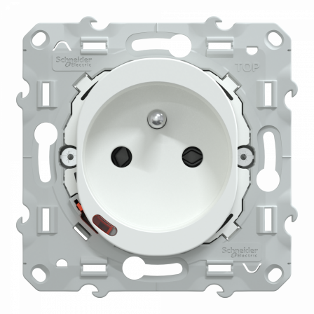 Wiser Ovalis - Prise 2P+T connectée - 16A  - zigbee - Blanc