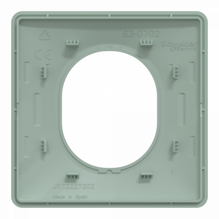 Ovalis - plaque de finition - 1 poste - sauge