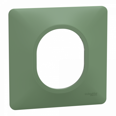 Ovalis - plaque de finition - 1 poste - vert forêt