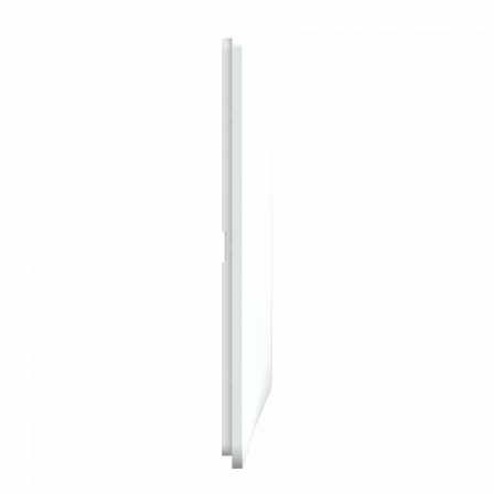 Ovalis - Plaque de finition - 2 postes Horiz - 71mm - Blanc bague Argent Chromé