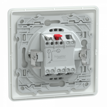 Ovalis - poussoir à fermeture porte-étiquette - 10AX - Blanc - griffes - plaque