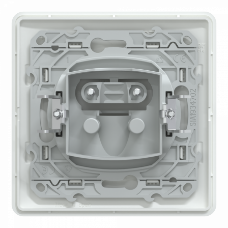 Ovalis - sortie de câble - 16A - Ø6 à 12mm - Blanc - griffes montées - plaque