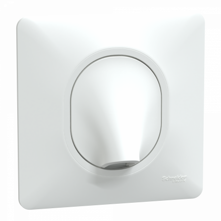 Ovalis - sortie de câble - 16A - Ø6 à 12mm - Blanc - griffes montées - plaque