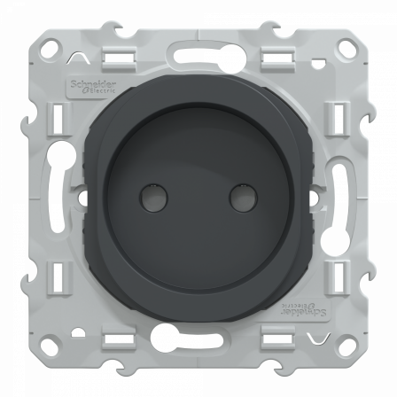 Ovalis - prise de courant à puits 2P 16A - bornes vis - Anthracite