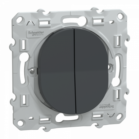 Ovalis - combiné va et vient+poussoir - 10AX - Anthracite