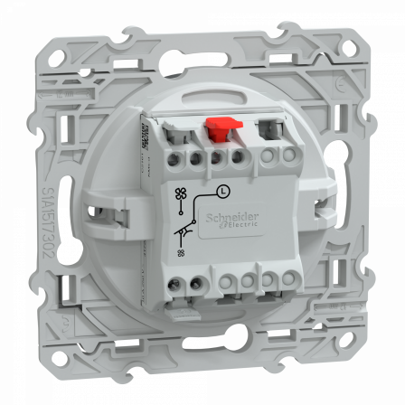 Ovalis - poussoir VMC - sans arrêt - Anthracite