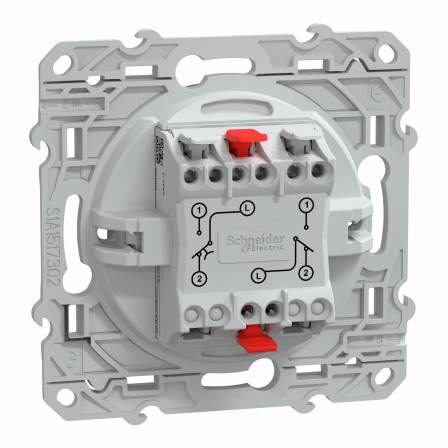 Ovalis - combiné va et vient+poussoir - 10AX - Anthracite