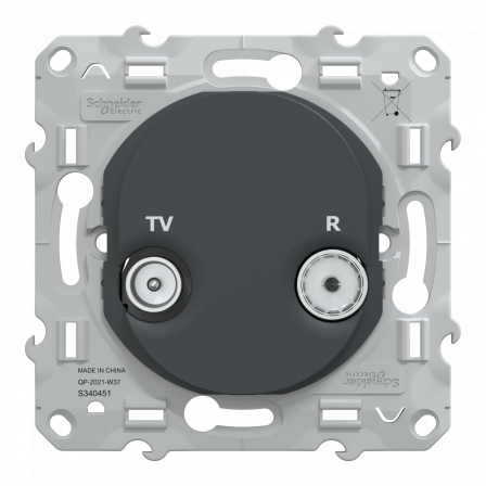 Ovalis - prise TV-R - Anthracite
