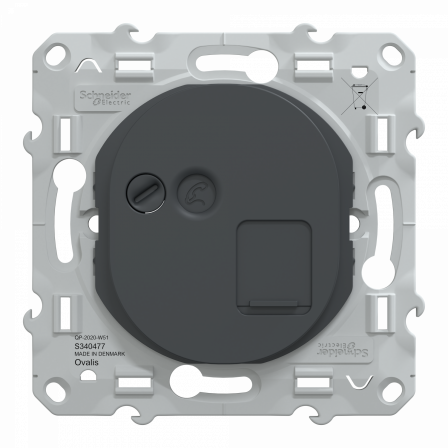 Ovalis - prise RJ45 cat.6a STP - grade 3 (multimédia +) - Anthracite