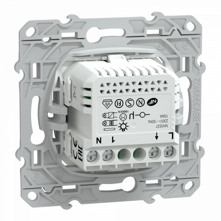 Wiser Ovalis - bouton poussoir - 10A - zigbee - Anthracite