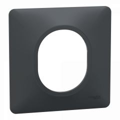 Ovalis - Plaque de finition - 1 poste Anthracite