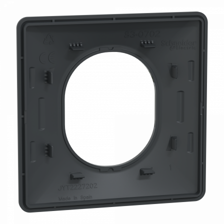 Ovalis - Plaque de finition - 1 poste Anthracite