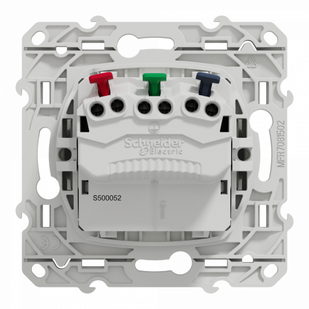 Odace - prise de courant 2P+T affleurante - connexion rapide - Antibacterien