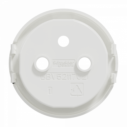 Odace - enjoliveur seul pour prise de courant 2P+T 16A - Antibacterien