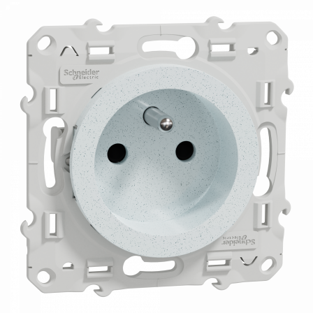 Odace prise de courant 2P+T - blc Recyclé - 4 connexions rapides par pôle