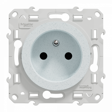 Odace prise de courant 2P+T - blc Recyclé - 4 connexions rapides par pôle