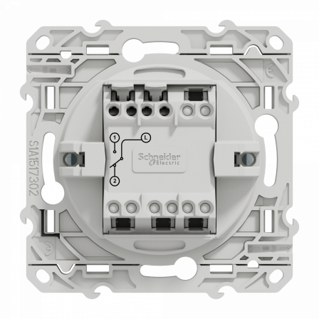 Odace - poussoir - blanc Recyclé - 10A
