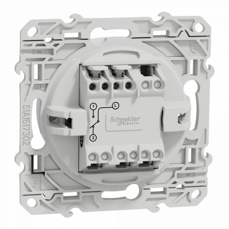 Odace - poussoir - blanc Recyclé - 10A