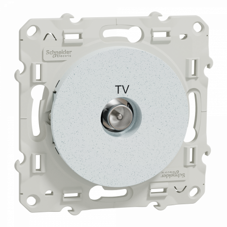 Odace - prise TV simple - blanche Recyclé